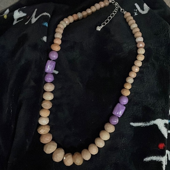 Peach Stone and Phosphosiderite Bead Necklace by Jay King - Picture 6 of 11